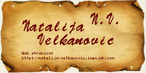 Natalija Velkanović vizit kartica